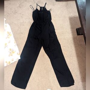 Black Sheer Jump Suit - Woman Size Small